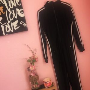 Striped adidas style jumpsuit